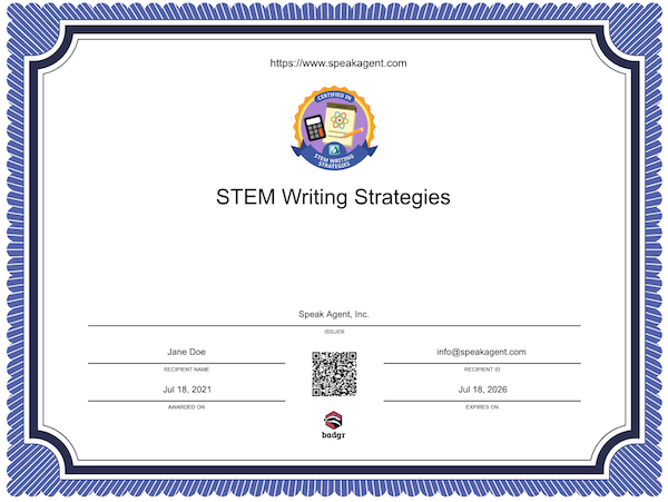 STEM Writing Strategies Certificate