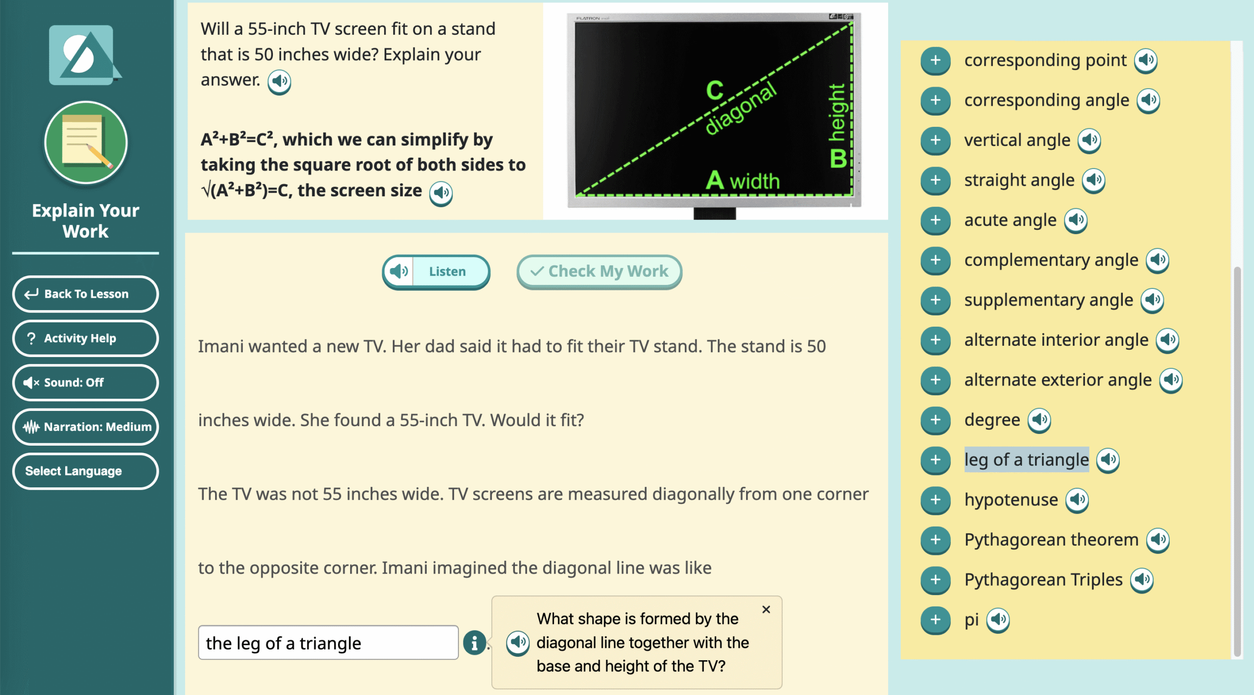 Explaining your work using sentence stems