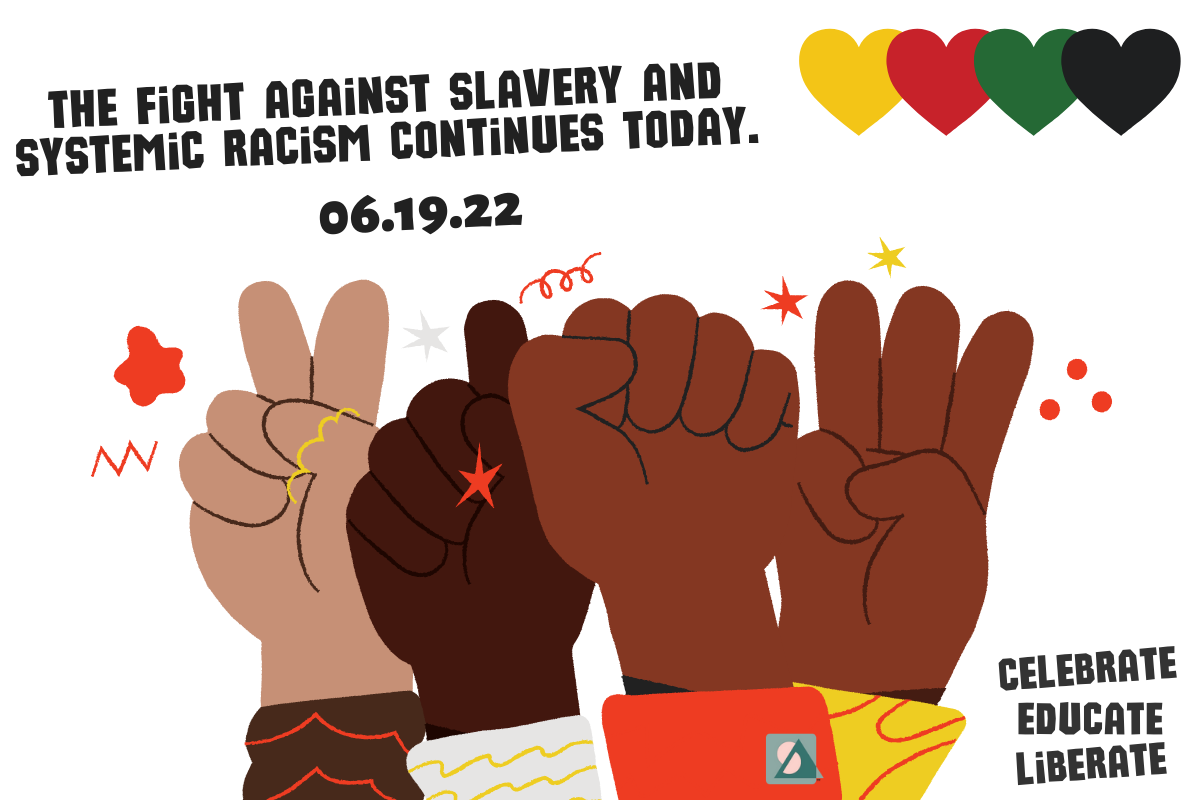 Hands of POC raised in solidarity