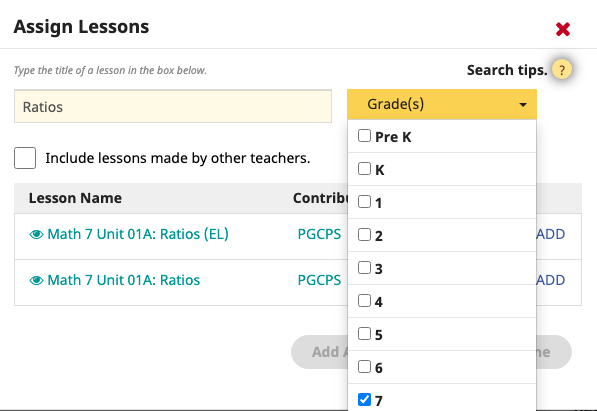 assignments-filter