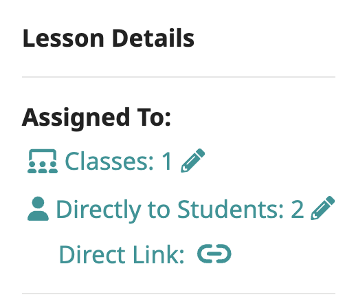 Lesson details screenshot