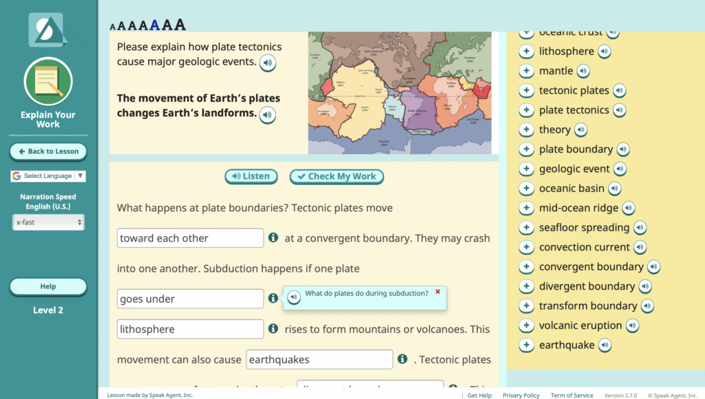 Screenshot of Explain Your Work