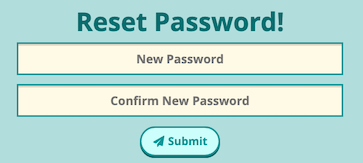 Example of a reset password form