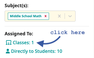 Screenshot of lesson sidebar showing where to click.