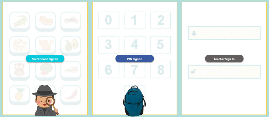 Screenshot of signin options