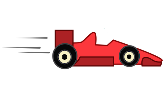 A red formula one race car