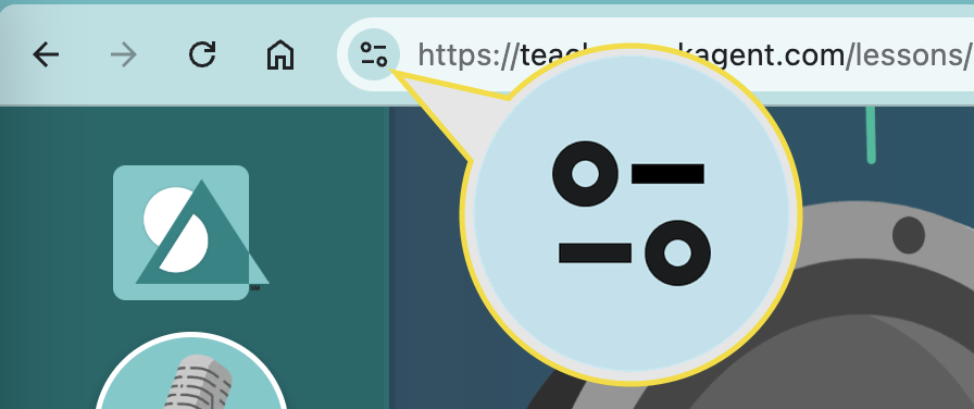 Location of tune access on Chrome browser