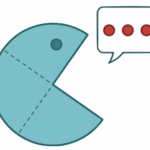 Math + Language icon of a shape with a speech bubble