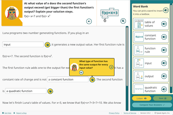 A screenshot of the Explain Your Work activity